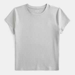 Hollister Soft Stretch Seamless Fabric Longline Baby Tee S